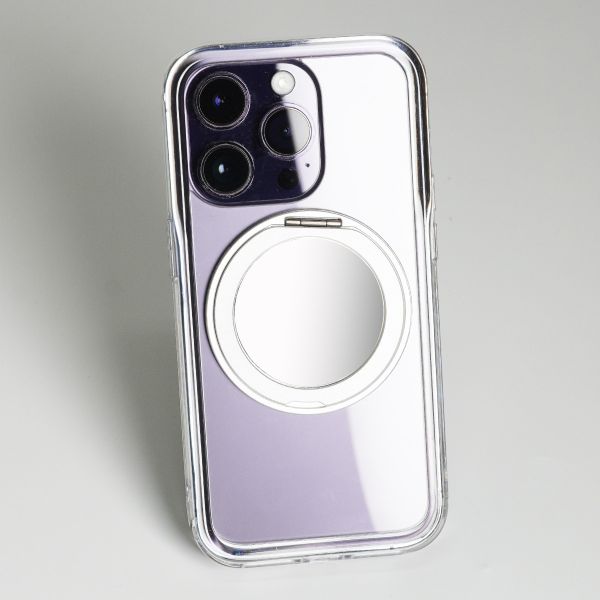 【Mira Winks】Apple iPhone 14 Pro Max 極空戰甲七代 旋轉磁吸支架+鏡面 iphone 14 Pro Max 手機殼,旋轉支架,旋轉支架手機殼,支架手機殼,鏡面手機殼,鏡子手機殼,磁吸手機殼,16 Pro max手機殼,透明殼,防摔殼,不變黃手機殼,圖拉斯,犀牛盾,UAG,casetify,Devilcase