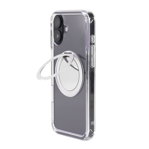 【Mira Winks】Apple iPhone 16 Plus 極空戰甲九代 旋轉磁吸支架+鏡面 iphone 16 Plus手機殼,旋轉支架,旋轉支架手機殼,支架手機殼,鏡面手機殼,鏡子手機殼,磁吸手機殼,16 Pro max手機殼,透明殼,防摔殼,不變黃手機殼,圖拉斯,犀牛盾,UAG,casetify,Devilcase