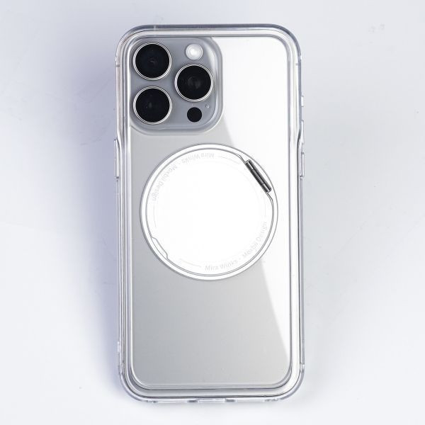 【Mira Winks】Apple iPhone 15 極空戰甲六代 旋轉磁吸支架+鏡面(掀蓋版) iphone 15手機殼,15旋轉支架,15旋轉支架手機殼,15支架手機殼,15鏡面手機殼,15鏡子手機殼,15磁吸手機殼,15透明殼,15防摔殼,不變黃手機殼,圖拉斯,犀牛盾,UAG,casetify,Devilcase