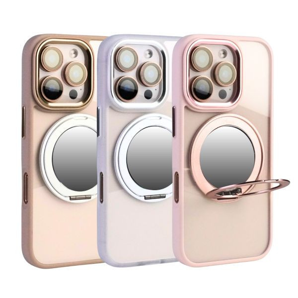 【Mira Winks】YOI系列 Apple iPhone 16 Pro Max 旋轉磁吸支架+鏡面保護殼(無蓋版) iphone16 Pro Max,mira winks,鏡面手機殼,鏡子手機殼,旋轉支架鏡子,旋轉支架手機殼,防摔殼,不變黃手機殼,化妝鏡,casetify,UAG,devilcase,保護殼,moxbii