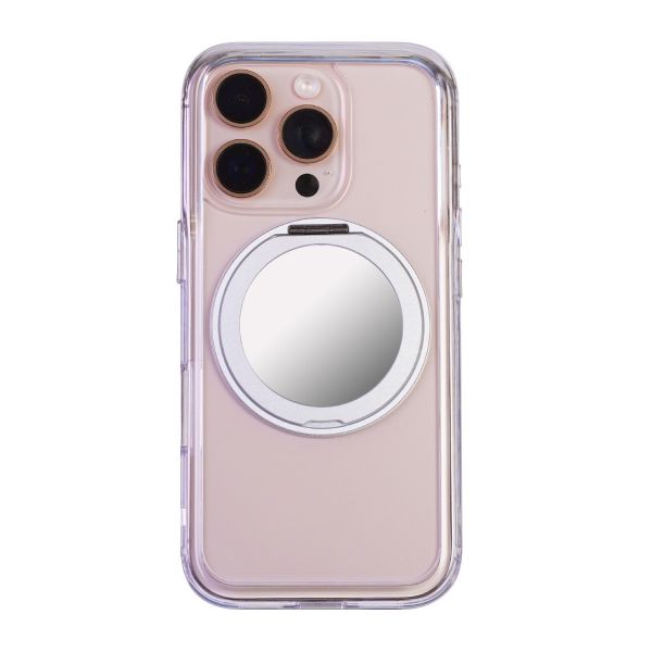 【Mira Winks】Apple iPhone 15 Pro 極空戰甲八代 旋轉磁吸支架+鏡面(無蓋版) iphone 15 Pro手機殼,Mira Winks,旋轉支架,旋轉支架手機殼,支架手機殼,鏡面手機殼,鏡子手機殼,磁吸手機殼,化妝鏡,旋鏡殼,透明殼,防摔殼,不變黃手機殼,圖拉斯,犀牛盾,UAG,casetify,Devilcase