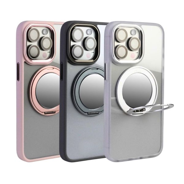 【Mira Winks】YOI系列 Apple iPhone 15 Pro Max 旋轉磁吸支架+鏡面保護殼(無蓋版) iphone15 Pro Max,mira winks,鏡面手機殼,鏡子手機殼,旋轉支架鏡子,旋轉支架手機殼,防摔殼,不變黃手機殼,化妝鏡,casetify,UAG,devilcase,保護殼,moxbii