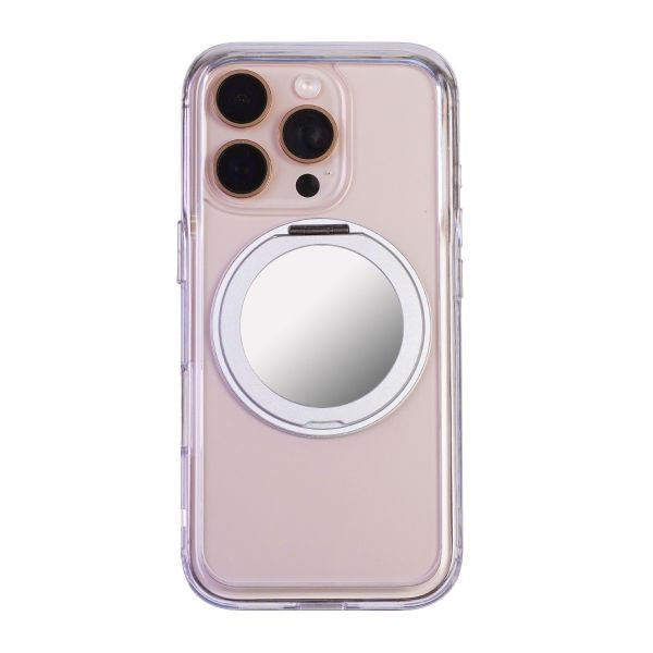 【Mira Winks】Apple iPhone 15 Pro Max 極空戰甲八代 旋轉磁吸支架+鏡面(無蓋版) iphone 15 Pro Max手機殼,Mira Winks,旋轉支架,旋轉支架手機殼,支架手機殼,鏡面手機殼,鏡子手機殼,磁吸手機殼,化妝鏡,旋鏡殼,透明殼,防摔殼,不變黃手機殼,圖拉斯,犀牛盾,UAG,casetify,Devilcase