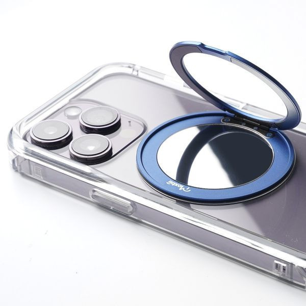 【Mira Winks】Apple iPhone 14 Pro 極空戰甲七代 旋轉磁吸支架+鏡面 iphone 14 Pro 手機殼,旋轉支架,旋轉支架手機殼,支架手機殼,鏡面手機殼,鏡子手機殼,磁吸手機殼,16 Pro max手機殼,透明殼,防摔殼,不變黃手機殼,圖拉斯,犀牛盾,UAG,casetify,Devilcase