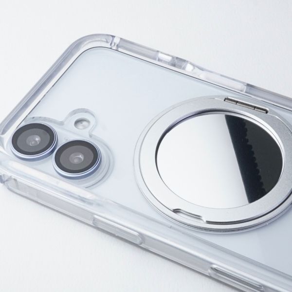 【Mira Winks】Apple iPhone 17 極空戰甲 旋轉磁吸支架+鏡面(無蓋版) iphone 17手機殼,Mira Winks,17旋轉支架,17旋轉支架手機殼,17支架手機殼,17鏡面手機殼,17鏡子手機殼,17磁吸手機殼,化妝鏡,旋鏡殼,17透明殼,17防摔殼,不變黃手機殼,圖拉斯,犀牛盾,UAG,casetify,Devilcase