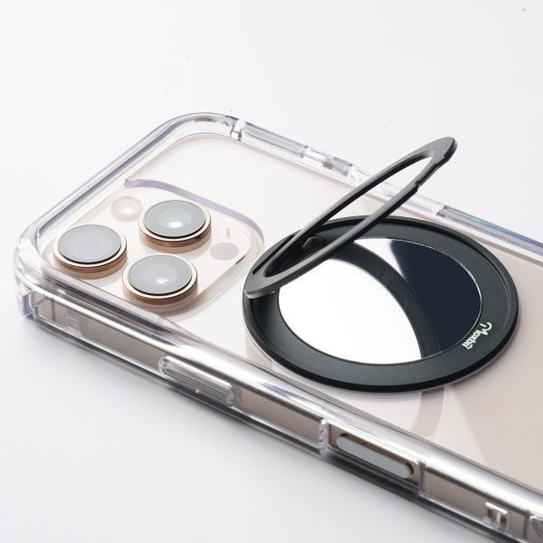 【Mira Winks】Apple iPhone 15 Pro 極空戰甲八代 旋轉磁吸支架+鏡面 iphone 15 Pro手機殼,旋轉支架,旋轉支架手機殼,支架手機殼,鏡面手機殼,鏡子手機殼,磁吸手機殼,16 Pro max手機殼,透明殼,防摔殼,不變黃手機殼,圖拉斯,犀牛盾,UAG,casetify,Devilcase