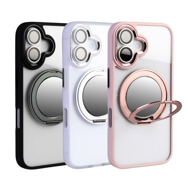 【Mira Winks】YOI系列 Apple iPhone 16 旋轉磁吸支架+鏡面保護殼(無蓋版) iphone16,mira winks,鏡面手機殼,鏡子手機殼,旋轉支架鏡子,旋轉支架手機殼,防摔殼,不變黃手機殼,化妝鏡,casetify,UAG,devilcase,保護殼,moxbii