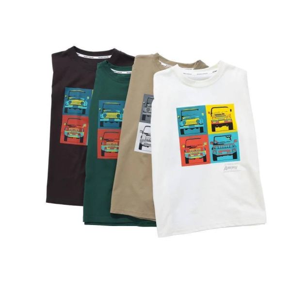 車車短袖T-shirt - 卡其色 