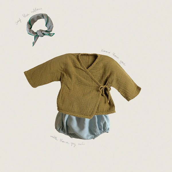Milky Choice Kimono baby blouse-橄欖色 