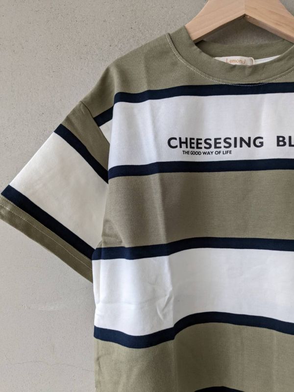 條紋撞色寬版T-shirt 