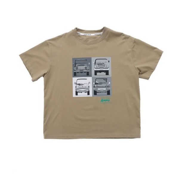 車車短袖T-shirt - 卡其色 