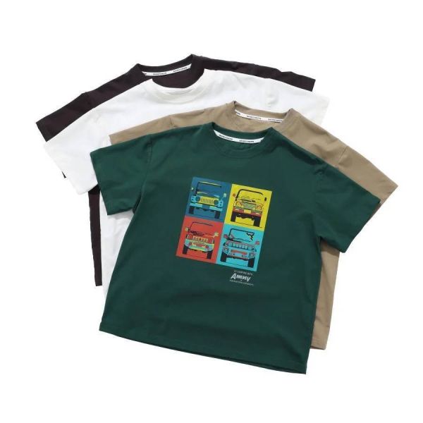 車車短袖T-shirt - 卡其色 