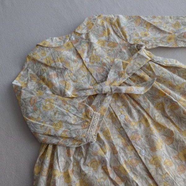 黃色小碎花洋裝 