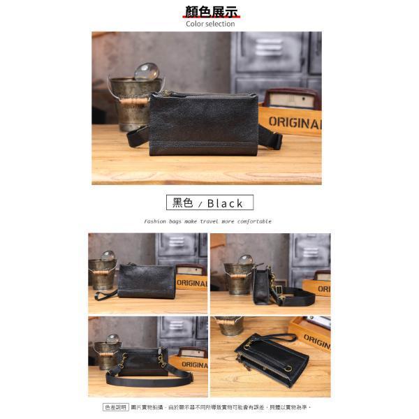 頭層植鞣牛皮男士三隔層薄款肩背小包男包【LB1256】 