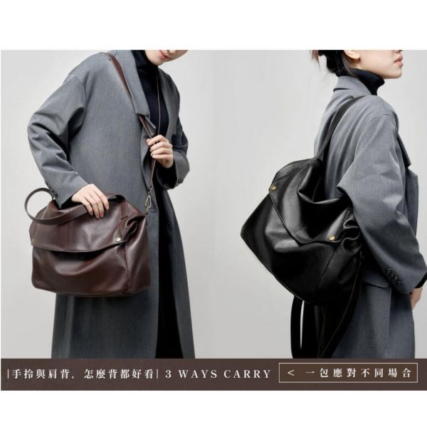 頭層牛皮通勤軟皮單肩包女包【LB1111】 