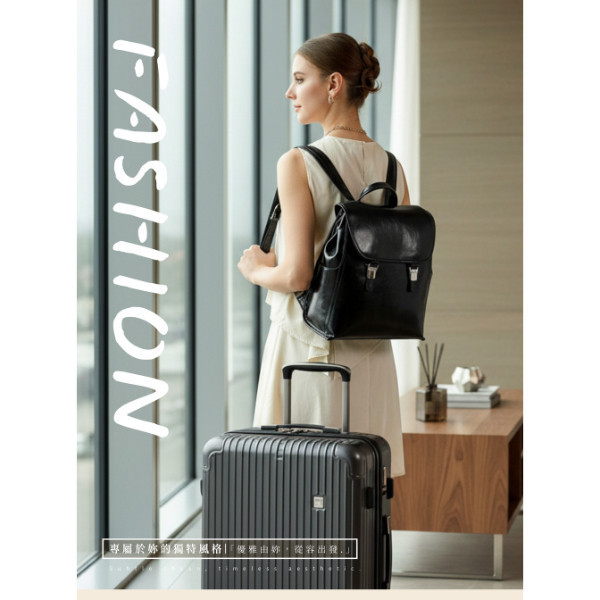 油蠟牛皮翻蓋後背包女包【LB1226】 