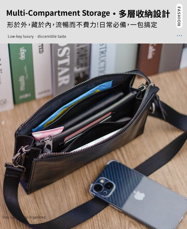 頭層牛皮隨身肩背小包男包【LB1203】 