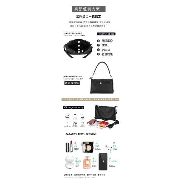 頭層牛皮雙背帶簡約肩背包女包【LB1246】 