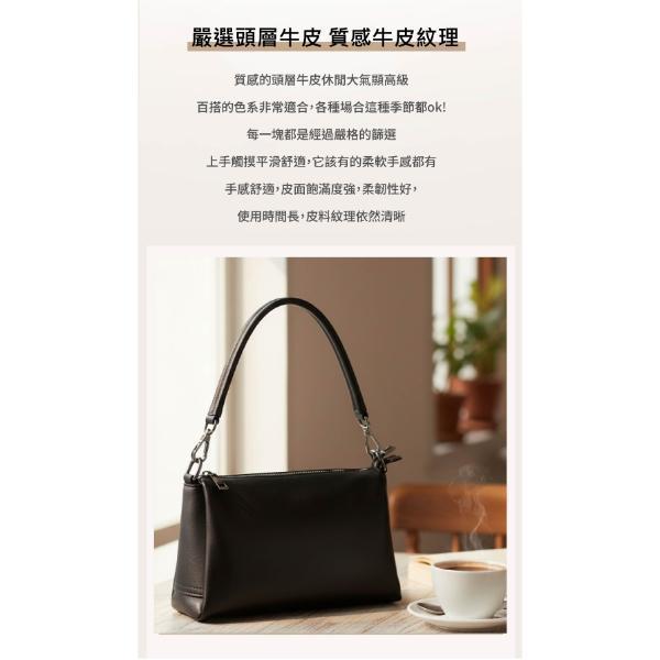 頭層牛皮雙背帶簡約肩背包女包【LB1246】 