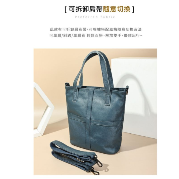 頭層牛皮可手提肩背水桶包女包【LB1151】 
