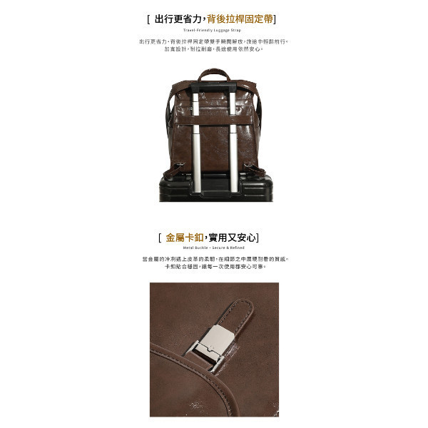 油蠟牛皮翻蓋後背包女包【LB1226】 