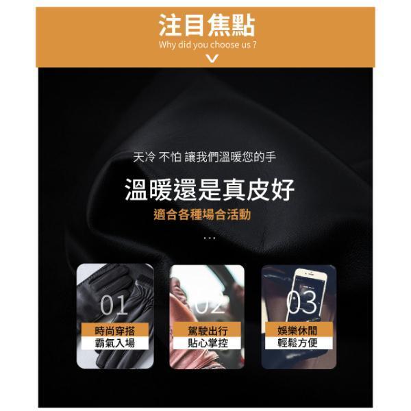 羊皮全掌可觸碰螢幕男士騎車手套【LGL14】 