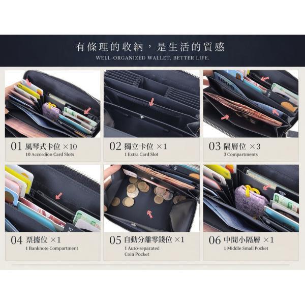 十字紋牛皮自動分離拉鍊小長夾女夾【LH1177】 真皮,頭層牛皮,長夾,錢包,女夾,小長夾,自動分離