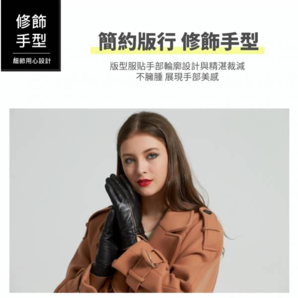 羊皮絨毛內襯冬季可觸碰螢幕騎車手套【LGL01】 