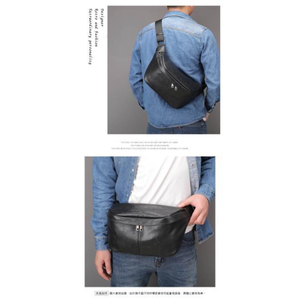 頭層牛皮大肩背胸包男包【LB1236】 