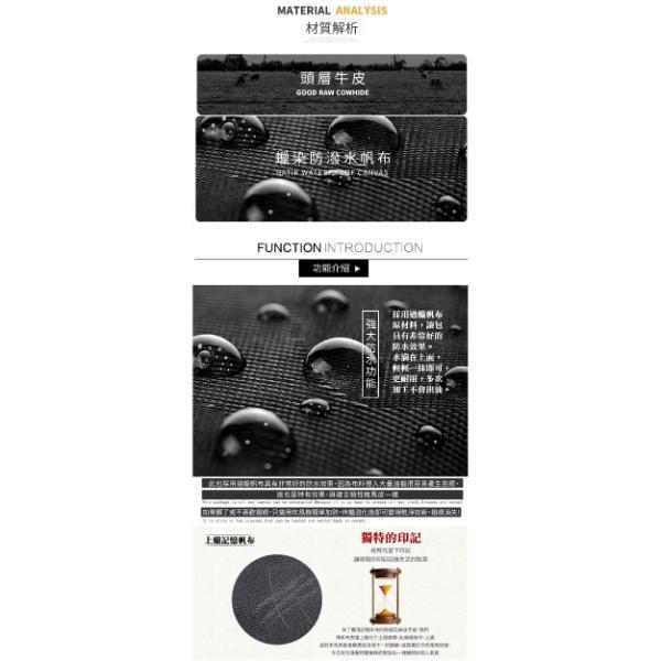 過蠟帆布配頭層牛皮防潑水工作圍裙【LC23】 