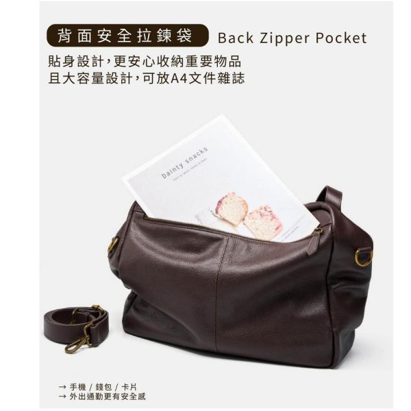 頭層牛皮通勤軟皮單肩包女包【LB1111】 