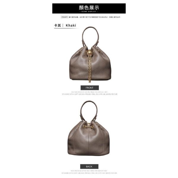 頭層牛皮晚宴水桶包女包【LB1264】 真皮,牛皮,女包,手提包,水桶包