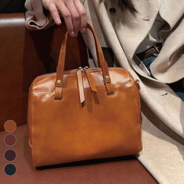 頭層牛皮波士頓包手提包女包【LB1146】 