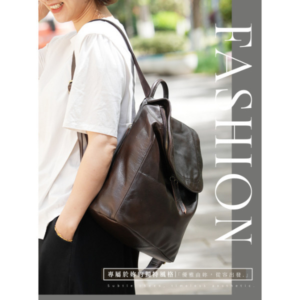 頭層牛皮雙肩包女包【LB1234】 