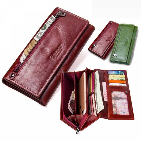 頭層油蠟牛皮11卡位長夾女夾【LH550】 真皮,女夾,長夾,錢夾,皮夾