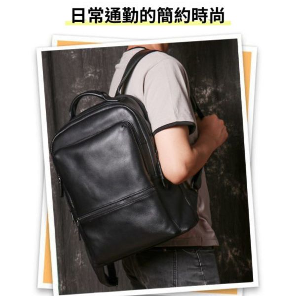 頭層牛皮後背包男包【LB916】 