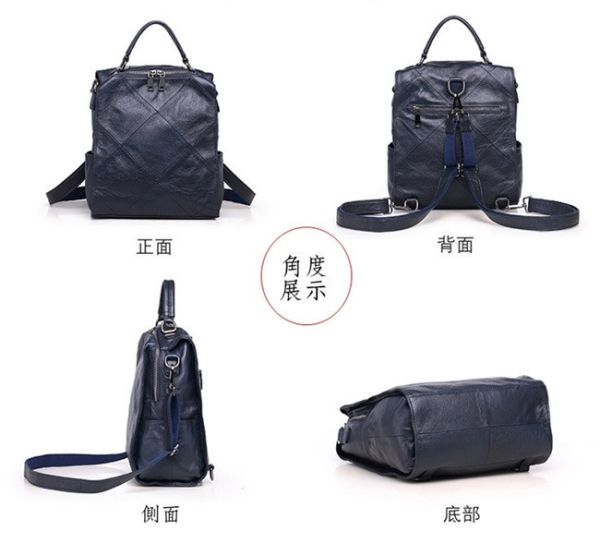 頭層牛皮女士後背包女包【LB305】 