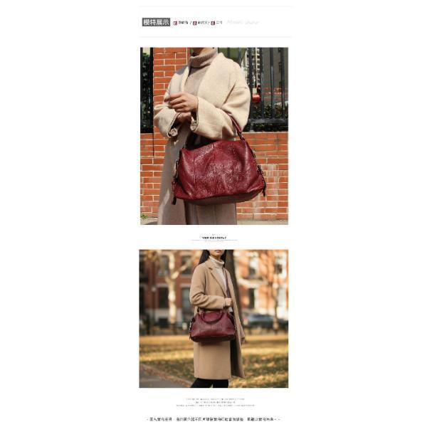 頭層牛皮菱格紋手提包女包【LB1233】 