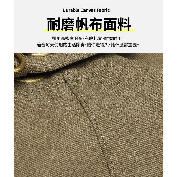 帆布配頭層牛皮水桶雙肩包男包【CLB37】 