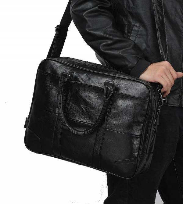頭層牛皮手提包男包-可裝15吋筆電【LB298】 