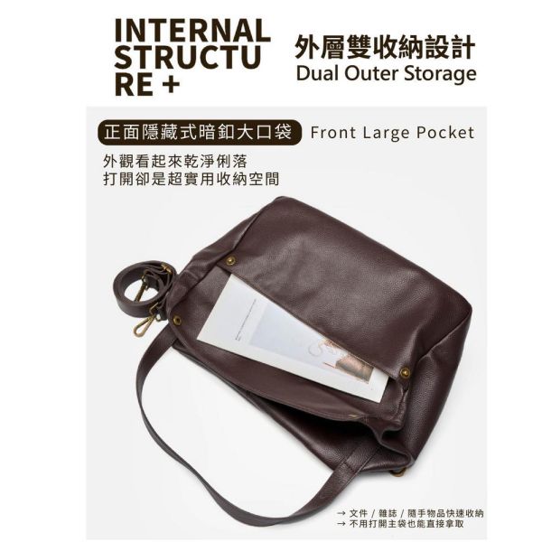 頭層牛皮通勤軟皮單肩包女包【LB1111】 