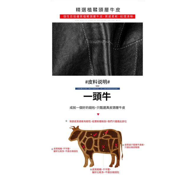 頭層牛皮男士二折拼接短夾男夾【LH1154】 真皮,牛皮,男夾,短夾,皮夾,錢包