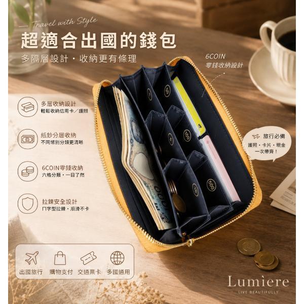 6COIN真皮頭層牛皮女士拉鍊長夾【LH1138】 