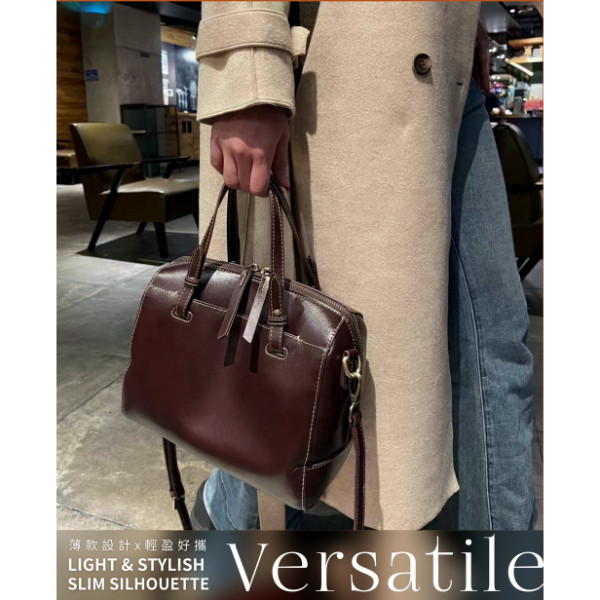 頭層牛皮波士頓包手提包女包【LB1146】 