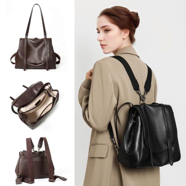 頭層牛皮雙肩包女包【LB1221】 