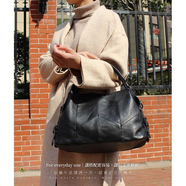 頭層牛皮菱格紋手提包女包【LB1233】 