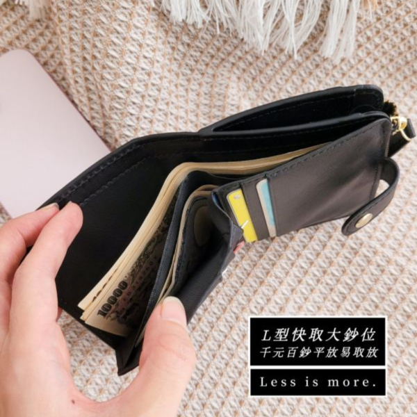 羊皮快取鈔位方塊短夾女夾【LH1093】 羊皮、真皮、錢包、女夾、短夾