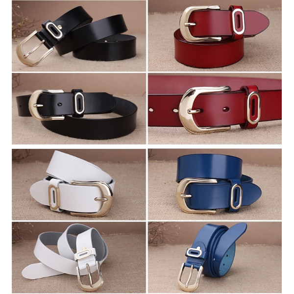 牛皮帶寬3.3CM女士針釦腰帶【LL65】 