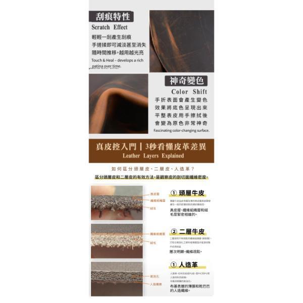 頭層瘋馬牛皮方形筆袋【LW62】 捲線器,收納