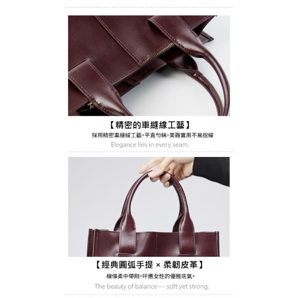 頭層牛皮豎款手提包女包【LB1198】 
